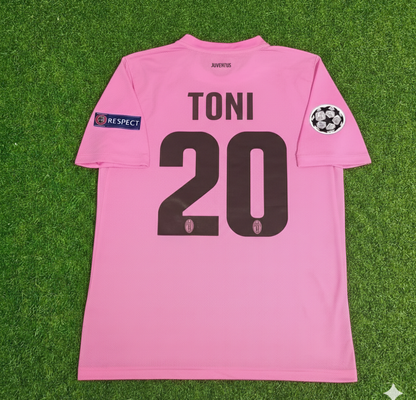 Luca Toni Juventus Pink 2012 2013 Season Retro Jersey Soccer Shirt