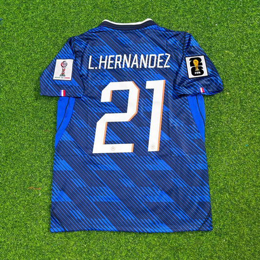 Lucas Hernández 21- France Home 2026 World Cup Blue Football Jersey