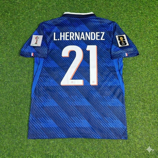Lucas Hernández 21- France Home 2026 World Cup Blue Football Jersey