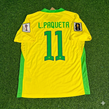 Lucas Paqueta 11 Brazil 2026 World Cup New Season Football Jersey