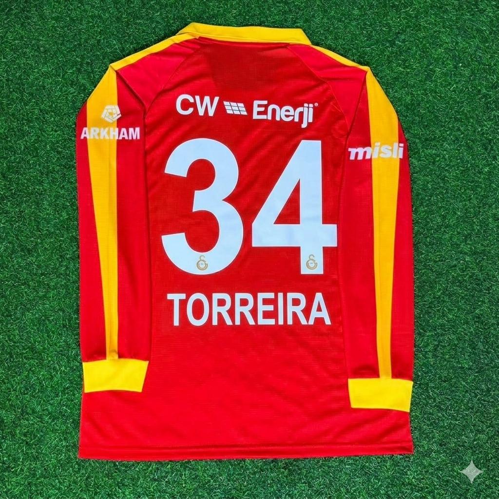 Lucas Torreira Galatasaray Legendary Retro Vintage Long Sleeve Football Jersey
