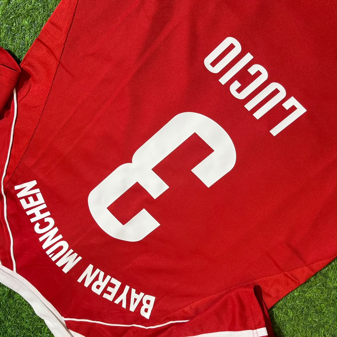 Lucio Bayern Munich 2005 06 Bundesliga Red Home Retro Football Jersey