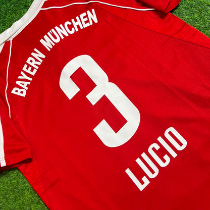 Lucio Bayern Munich 2005 06 Bundesliga Red Home Retro Football Jersey