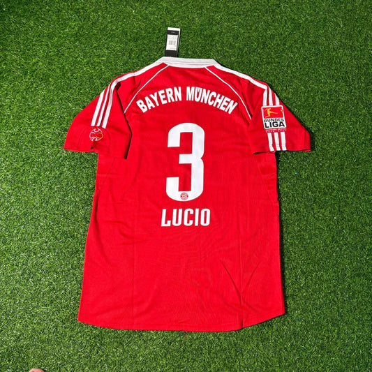 Lucio Bayern Munich 2006/07 Red Retro Football Jersey Kit