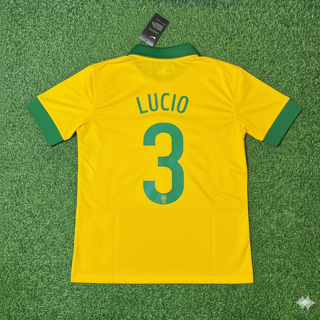 Lucio Brazil Retro Football Jersey Kit