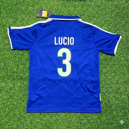 Lucio Brazil Blue Retro Football Jersey