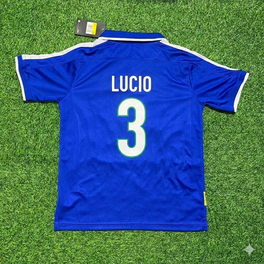 Lucio Brazil Blue Retro Football Jersey