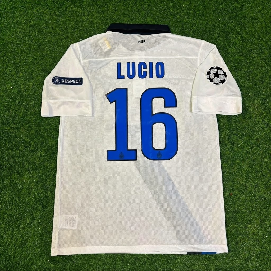 Lúcio #16 Inter 2011/2012 White Away Jersey Trikot Maillot Maglia Soccer Shirt