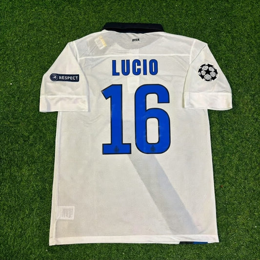 Lúcio #16 Inter 2011/2012 White Away Jersey Trikot Maillot Maglia Soccer Shirt