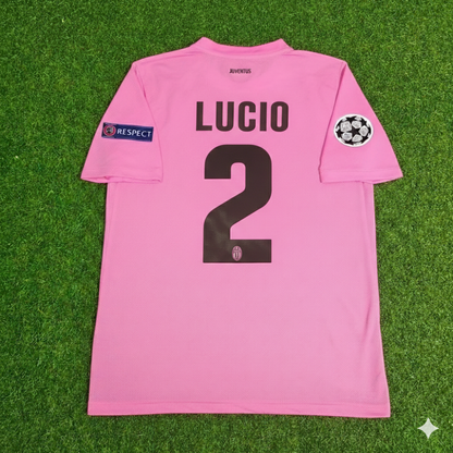 Lucio Juventus Pink 2012 2013 Season Retro Jersey Soccer Shirt
