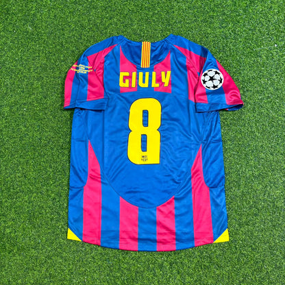 Ludovic Giuly Barcelona 2006 Final Retro Short Sleeve Football Jersey