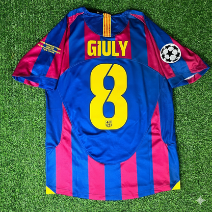 Ludovic Giuly Barcelona 2006 Final Retro Short Sleeve Football Jersey