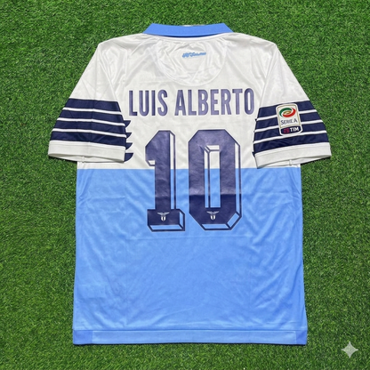 Luis Alberto Romero #10 Lazio White Blue Retro Home Football Jersey