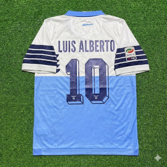Luis Alberto Romero #10 Lazio White Blue Retro Home Football Jersey