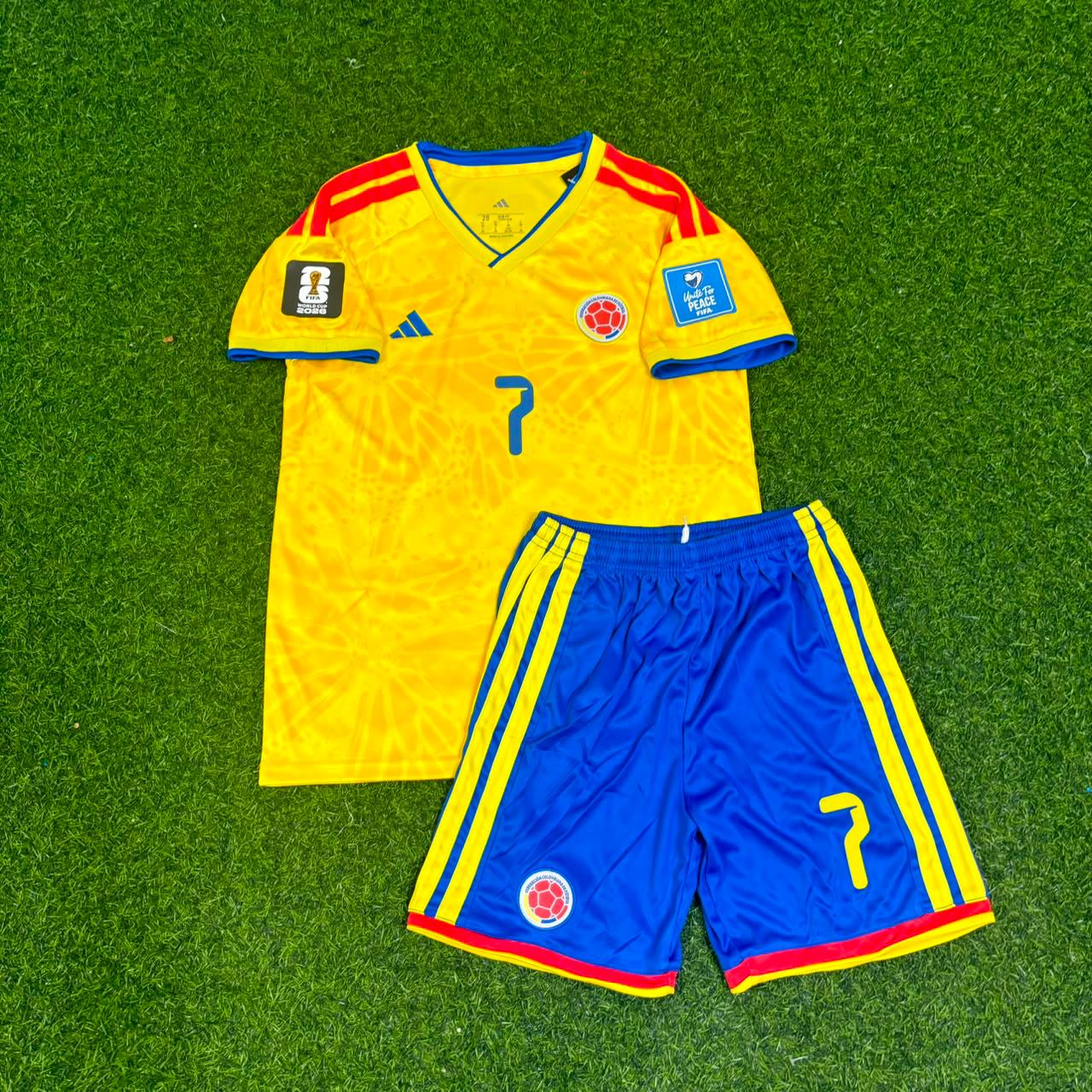 Maillot de football James Rodríguez #10 pour enfant Colombie Coupe du Monde 2026