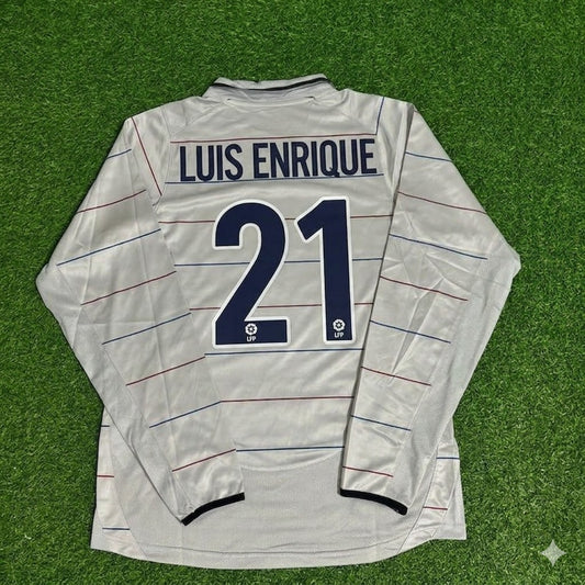 Luis Enrique #21 Barcelona 2003 2004 Away Long Sleeve Retro Football Jersey Kit