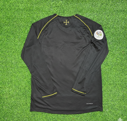Portugal 2006 World Cup Long Sleeve Black Retro Football Jersey