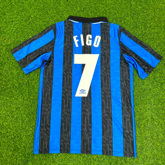 Luis Figo Inter Home Retro Football Jersey