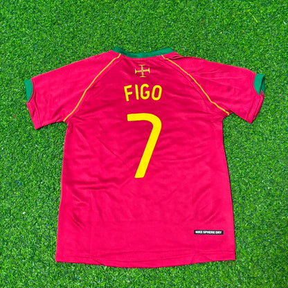 Luís Figo #7 Portugal 2006 World Cup Retro Football Jersey
