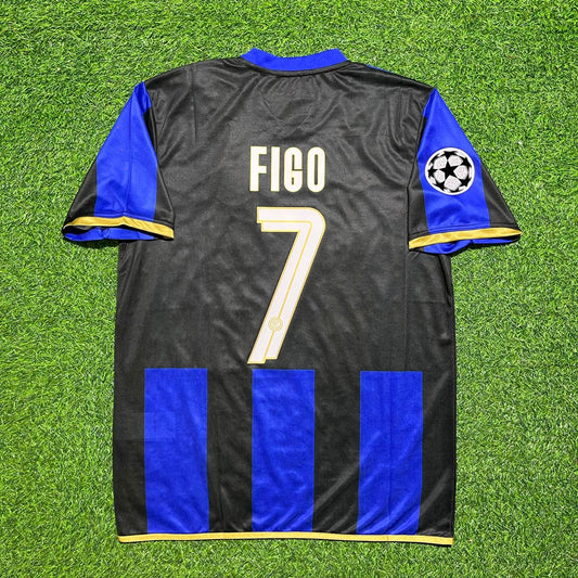 Luís Figo #7 Inter Milan 2008-09 Retro Football Jersey Kit