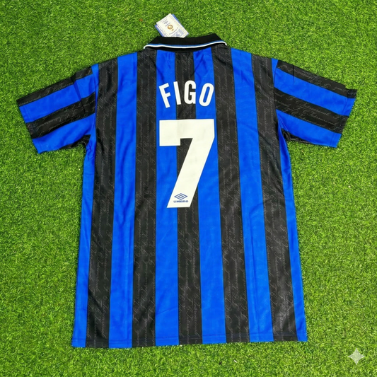 Luis Figo Inter Home Retro Football Jersey