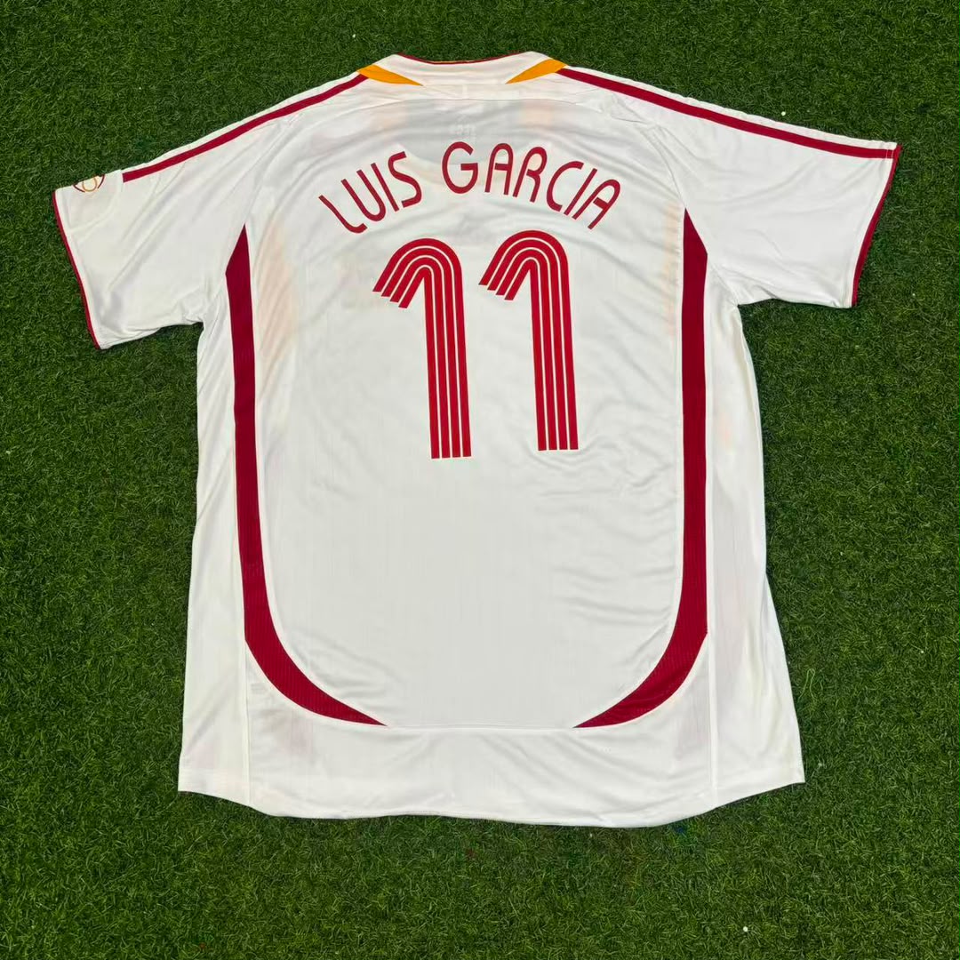 Luis Garcia Spain 2006 World Cup White Retro Jersey Trikot Maillot Camiseta