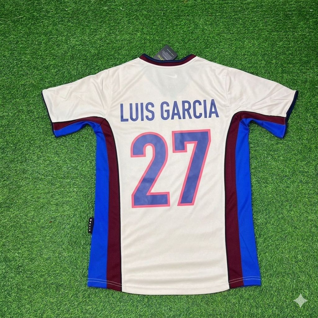 Luis Garcia Barcelona 98/99 Retro Jersey Maillot Trikot Maglia