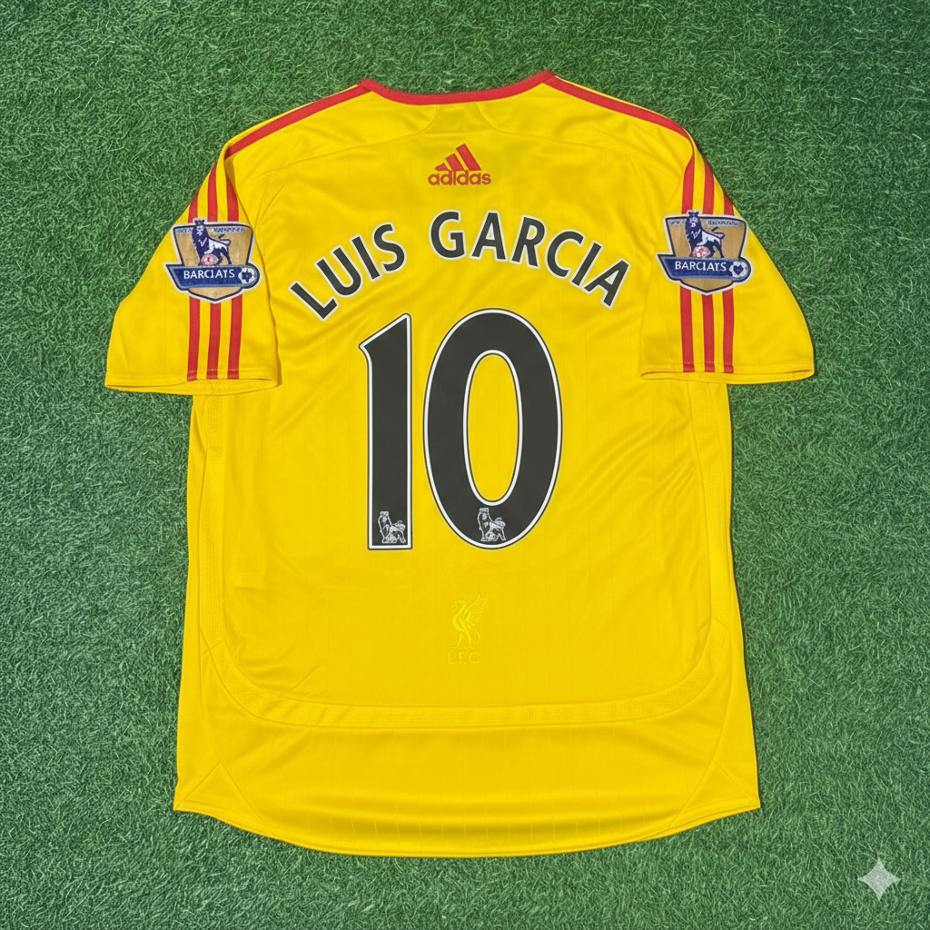 Luis Garcia Liverpool 2006/2007 Yellow Retro Football Jersey Kit