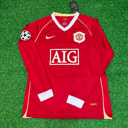 Luis Nani #17 Manchester United 2006 2007 Red Golden Jersey Trikot