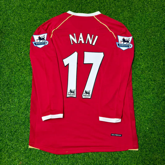 Luis Nani Manchester United 2006-2007 Red Long Sleeve Football Jersey