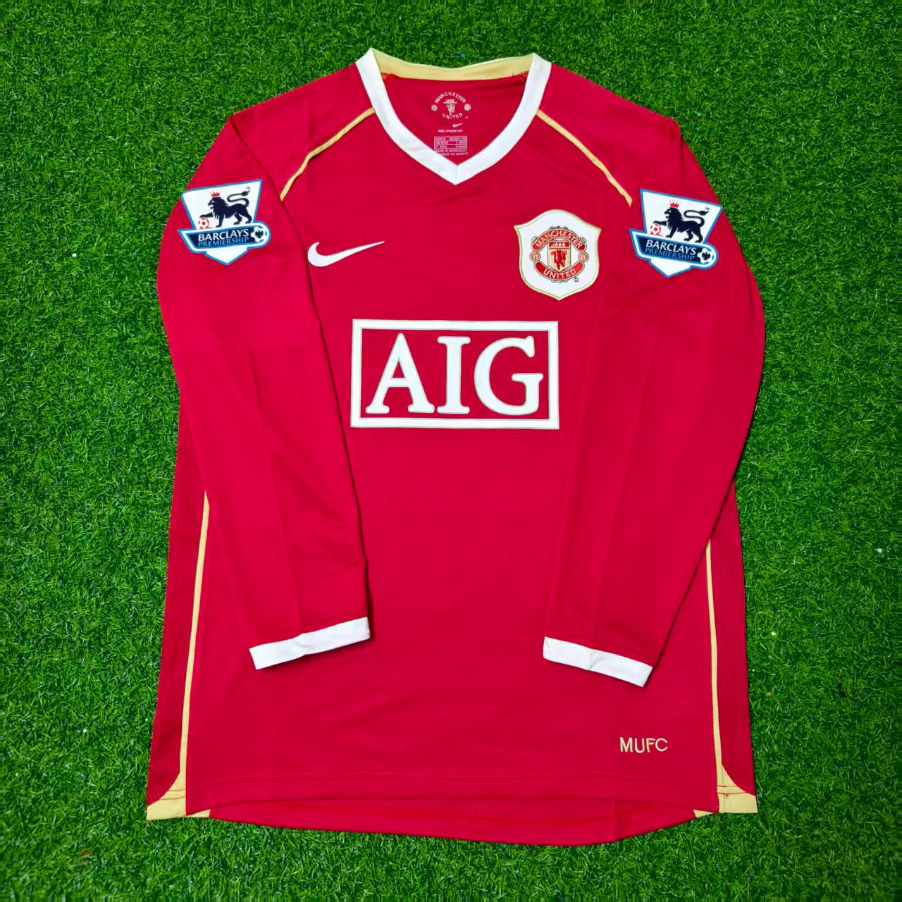 Luis Nani Manchester United 2006-2007 Red Long Sleeve Football Jersey