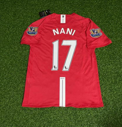 Luis Nani Manchester United 2007 2008 EPL Retro Red Jersey Trikot
