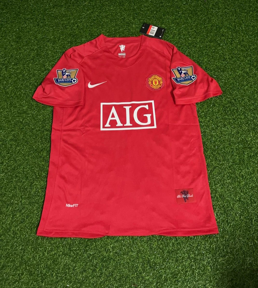 Luis Nani Manchester United 2007 2008 EPL Retro Red Jersey Trikot