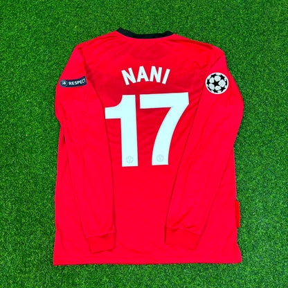 Luis Nani #17 Manchester United 2009-2010 Retro Long Sleeve Football Jersey