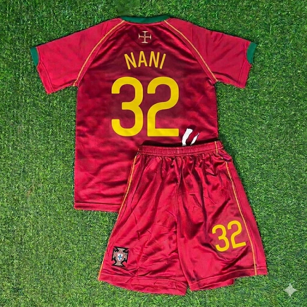 Luis Nani #32 Portugal 2006 Kids Kit Kinder Trikot Soccer Shirt