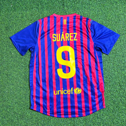 Luis Suarez Barcelona Retro Home Football Jersey