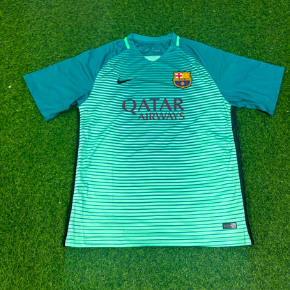 Luis Suárez #9 Barcelona 2016/17 Away Retro Jersey Trikot Maillot Soccer Shirt