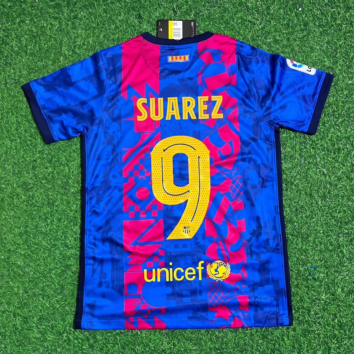 Luis Suarez #9 Barcelona Third Retro Jersey Trikot Soccer Shirt