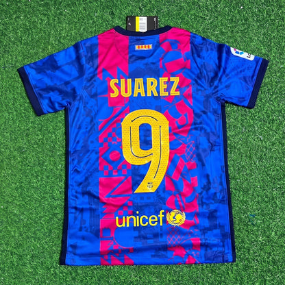 Luis Suarez #9 Barcelona Third Retro Jersey Trikot Soccer Shirt