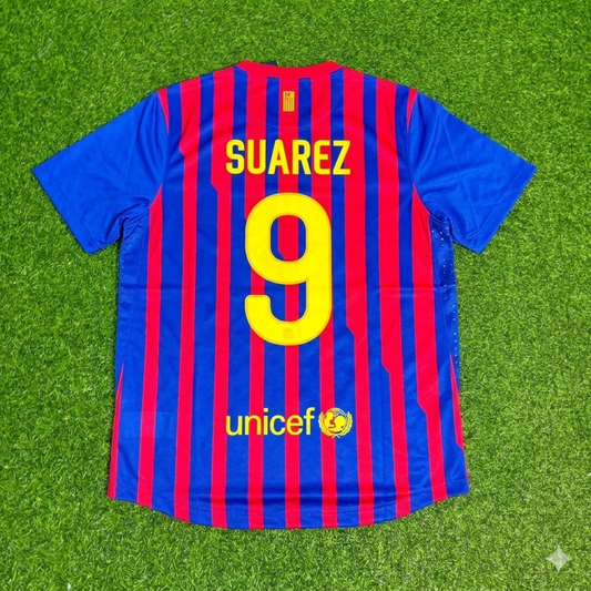 Luis Suarez Barcelona Retro Home Football Jersey