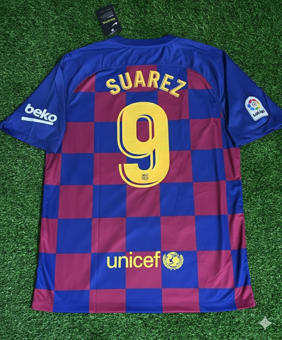 Luis Suarez – Barcelona 2019/20 Home Retro Jersey Trikot Maillot Soccer Shirt