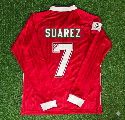 Luis Suarez Liverpool Langarm Retro-Trikot Trikot Fußballshirt