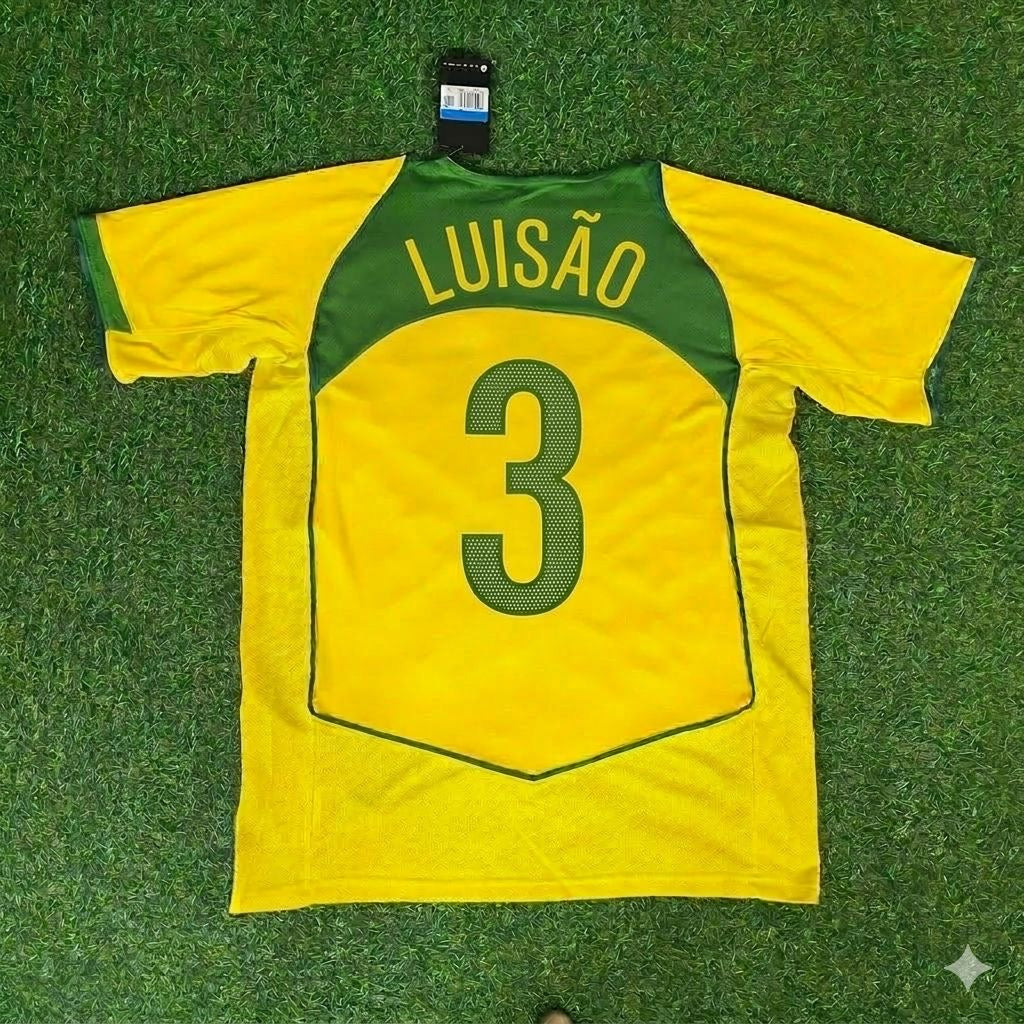 Luisão 3– Brazil 2004–2006 Retro Kit Jersey – | Trikot | Maillot Soccer Shirt