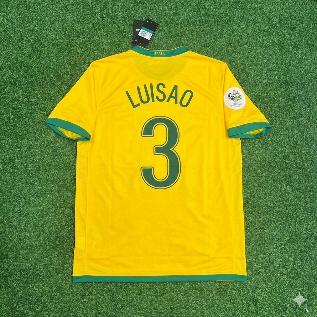 Luisão #3 Brazil 2006 World Cup Jersey Trikot