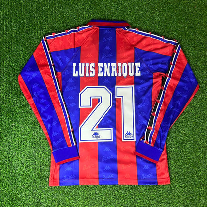 Luis Enrique Barcelona 1996 1997 Retro Burgundy Football Jersey Soccer Shirt