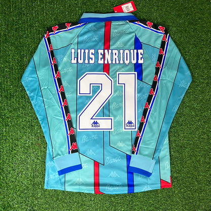 Luis Enrique Barcelona 1996 1997 Retro Football Jersey Soccer Shirt