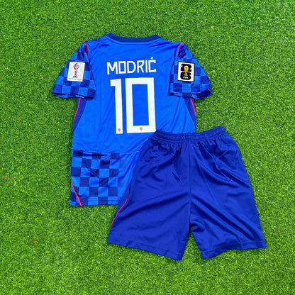 Luka Modrić Croatia 2026 World Cup Away Blue Kids Football Jersey