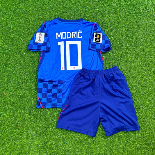 Luka Modrić Croatia 2026 World Cup Away Blue Kids Football Jersey