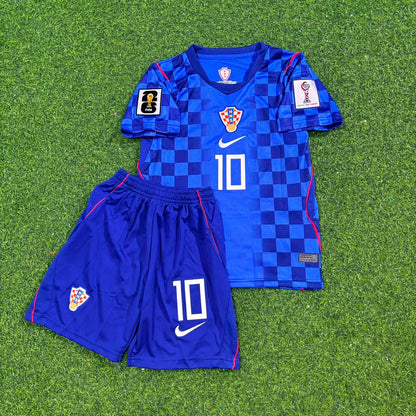 Luka Modrić Croatia 2026 World Cup Away Blue Kids Football Jersey