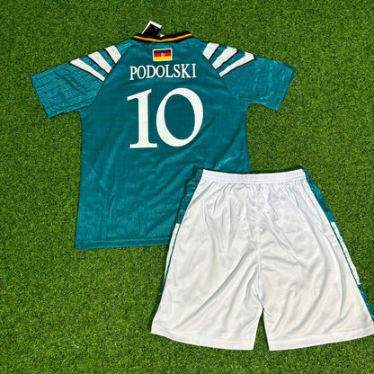 Lukas Podolski #10 Deutschland Retro Heim Kinder Fußballtrikot